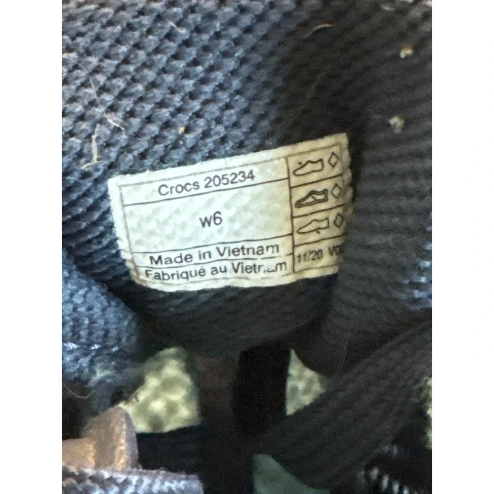 Crocs LiteRide Pacer Navy Blue Light Blue Sneakers 205234 Women Size 6
